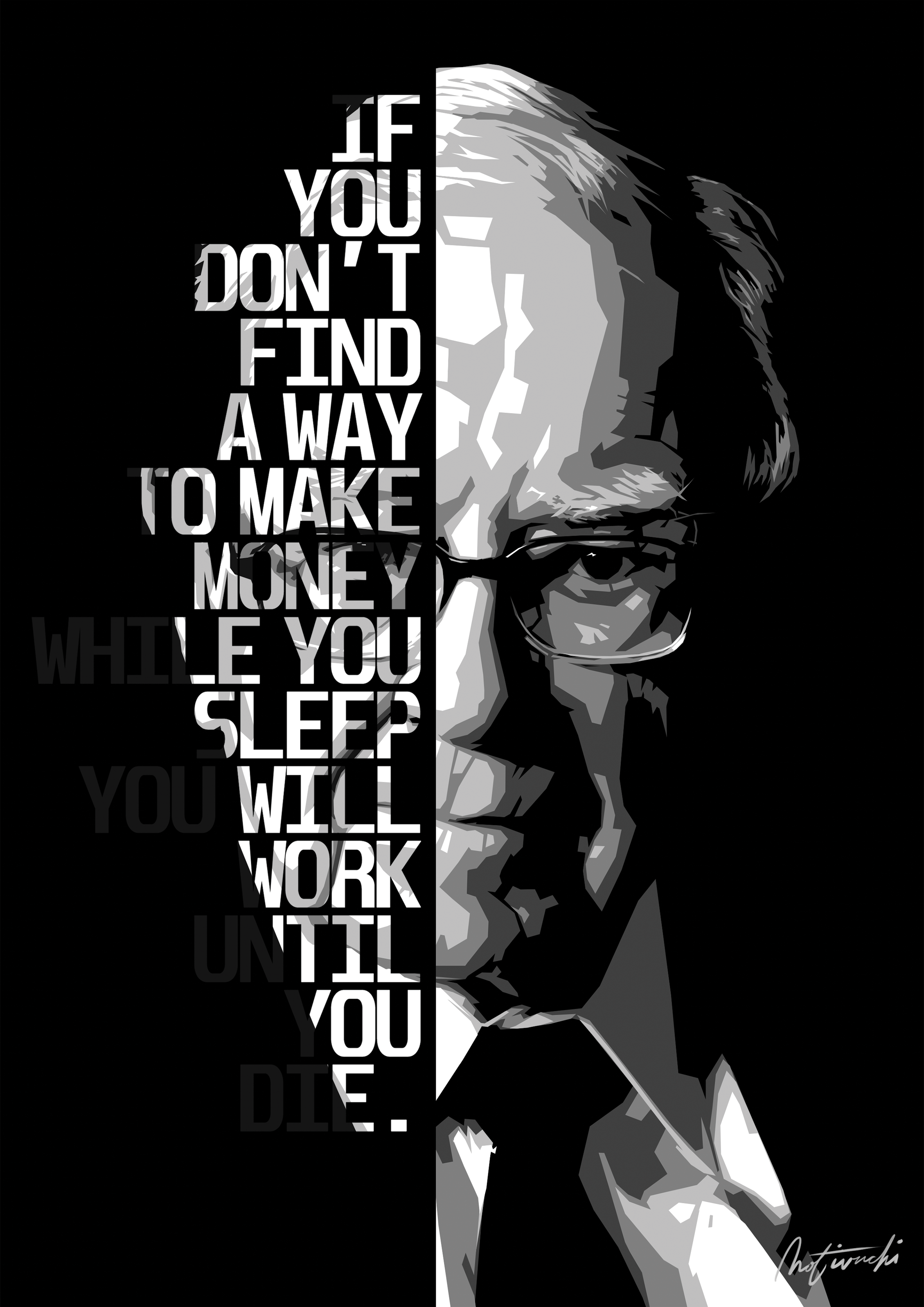 Warren Buffet Quote metal poster artwork
